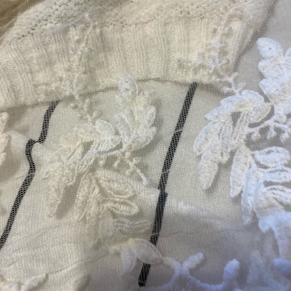 Ivory Hi-Low, Lace Edge Cardigan - Picture 8 of 9